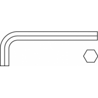 10x 4mm Inbus Stiftsleutel  - Verzinkt - Din911