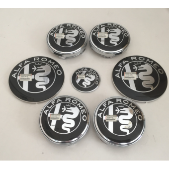 Alfa Romeo Emblemen set zw- Mito 147 156 159 166 Giulietta Spider GT