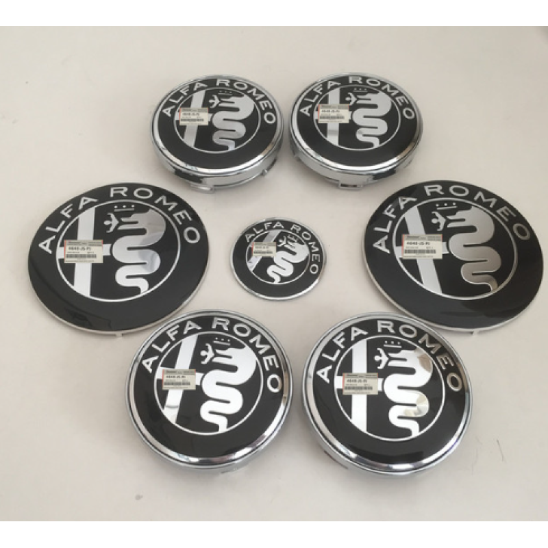Alfa Romeo Emblemen set zw- Mito 147 156 159 166 Giulietta Spider GT