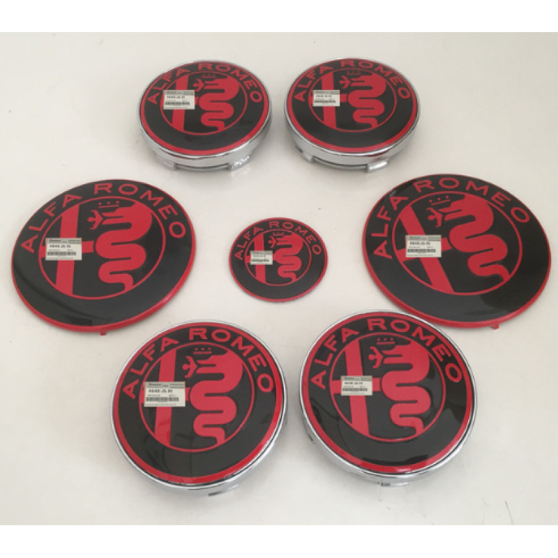 Alfa Romeo Emblemen set ROOD - Mito 147 156 159 166 Giulietta Spider GT