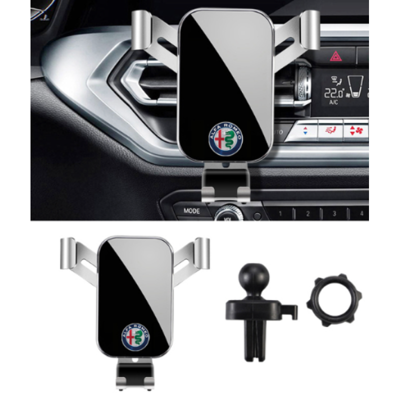 Alfa Romeo Telefoonhouder zilver - ventilatie