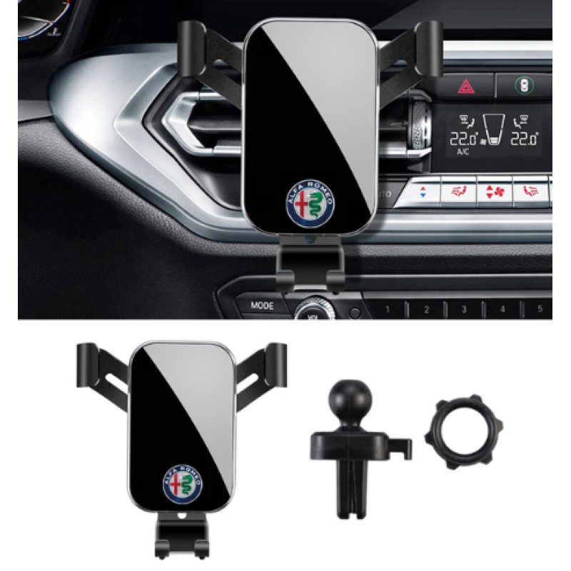 Alfa Romeo Telefoonhouder zwart - ventilatie