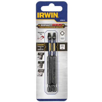 2x Irwin bits vierkant SQ2 Impact PRO 89mm