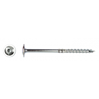 50x Flenskop Houtschroef 8x140mm TX40 Verzinkt - PFS