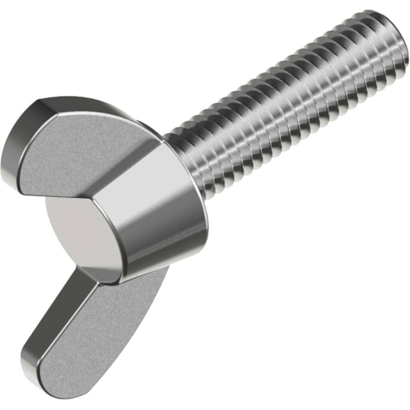 100x Vleugelschroef M4x10 DIN316am - RVS A2