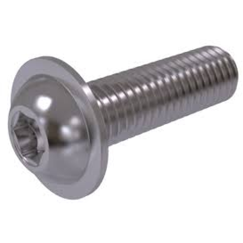 250x Lage Bolkop Flens Schroef M5x6 Torx - 10,9 staal verzinkt ISO7380/2