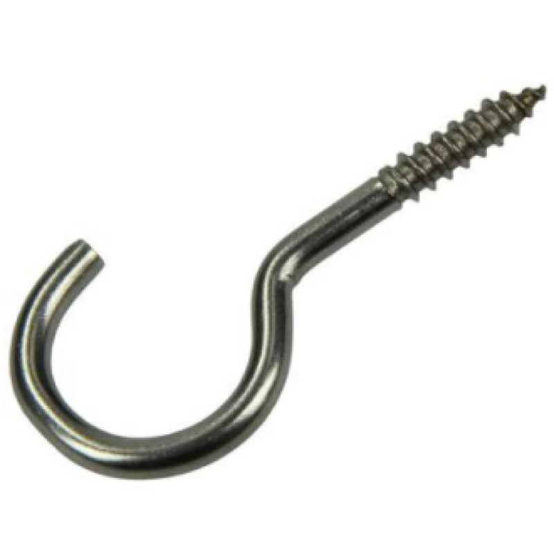 100x Schroefhaak Houtdraad 100 x 4,8 x 25mm - Staal Verzinkt