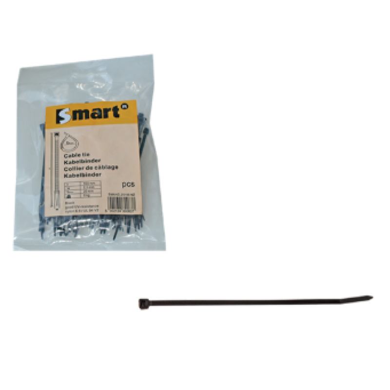 100x Kabelbinders Nylon Zwart 9x360mm