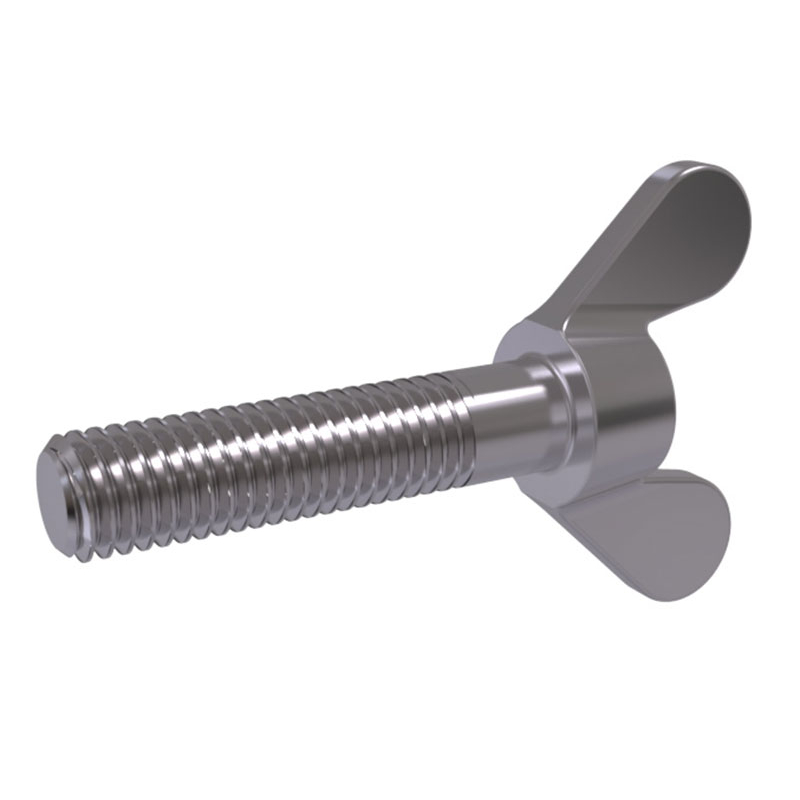 100x Vleugelschroef M4x8 DIN316 - Verzinkt