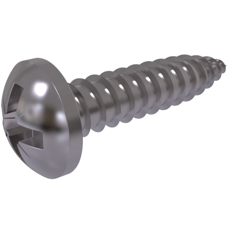500x Plaat Schroef 2,9x22 Cilinderkop Kruis - RVS A2 DIN7981c