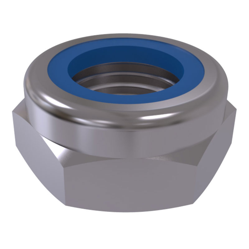 10x Zeskant Borgmoer M30 - DIN 985 RVS A2