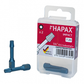 2x TX20 25mm Torx Inpact Bit - HAPAX