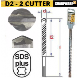 8x260 - 2cutter SDS+ Sharpware hamerboor