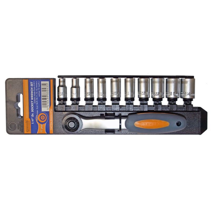 COSMOS Dop / Ratel Set 1/4" - 11 Delig