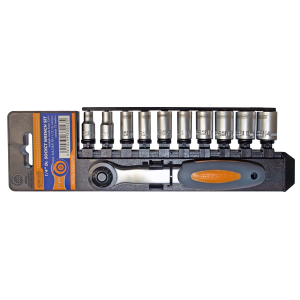 COSMOS Dop / Ratel Set 1/4" - 11 Delig COSMOS Dop / Ratel Set 1/4" - 11 Delig