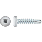 250x Zelfborende Cilinderkop ø4,2x16 SQ2 - Verkeers wit Ral9016 - DIN7504csq