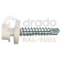 ZELFBORENDE ZESKANT  Ø5,5x64 - CREME WIT RAL9001 - EPDM - DIN7504ZKR