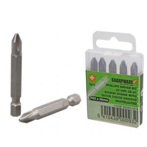 5x 50mm PH2 Philips BIT - Sharpware 5x 50mm PH2 Philips BIT - Sharpware