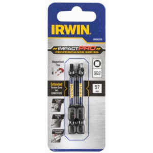 2x Irwin bits vierkant SQ2 Impact PRO 57mm