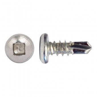 Zelfborende Cilinderkop ø4,2x50 SQ2 - Blank Verzinkt - DIN7504csq