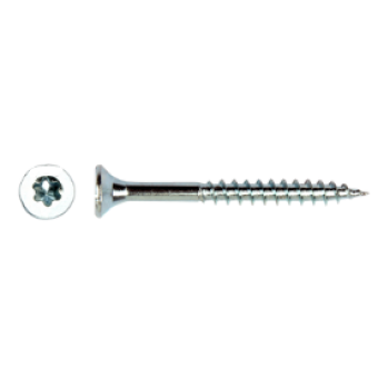 250x Spaanplaatschroef ø5x30/20 Verzonken Torx 25 - RVS A2