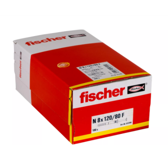 100x fischer Nagelplug N 8 x 120/80 F met platte kop