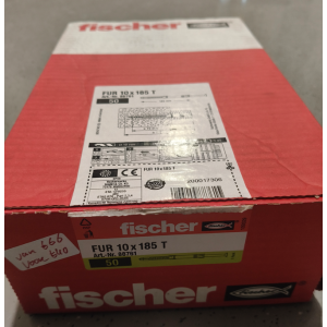 50x fischer Nagel constructie plug N 10x185 F met platte kop