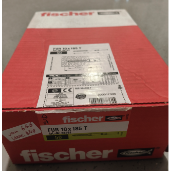 50x fischer Nagel constructie plug N 10x185 F met platte kop