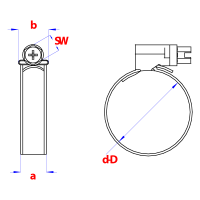 Slangklem Ø90x110 Verzinkt DIN3017 - W1 C7 