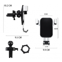 Alfa Romeo Telefoonhouder zilver - ventilatie Alfa Romeo Telefoonhouder zilver - ventilatie
