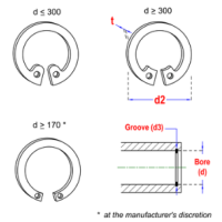 50x Circlips voor boring Ø80 - Verenstaal - DIN472