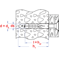 100x Nylon Spreidplug 6x30 - Smart